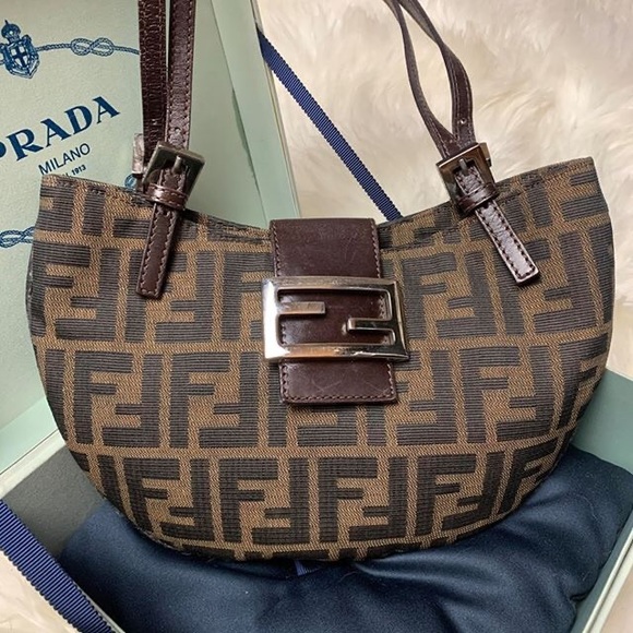 Fendi Handbags - Fendi zucca monogram shoulder bag